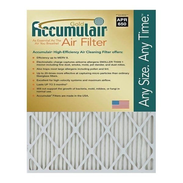 Accumulair FB22X24A Gold 1 In. Filter;  Pack Of 4, Accumulair, Mfr#: FB22X24A
